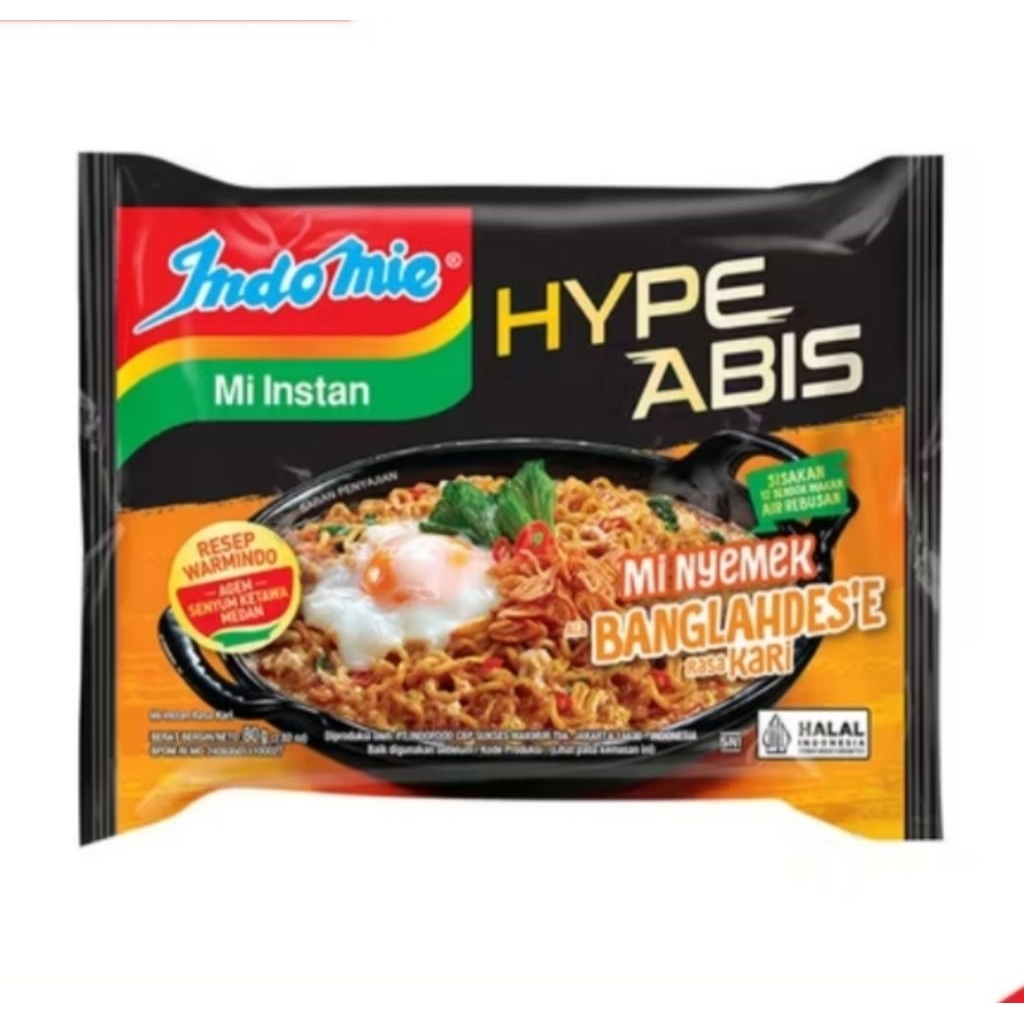 

Indomie hype abis mi nyemek banglahdes'e rasa kari