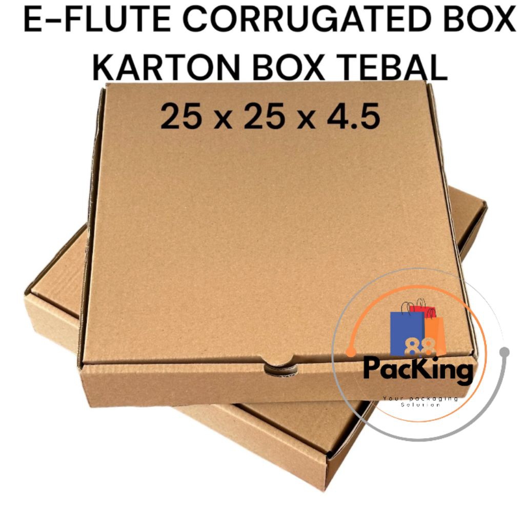 

Kotak souvenir box kardus E-Fluete kraft coklat 25x25x4.5 corrugated box untuk packing souvenir hampers packaging olshop baju kotak kado hampers snack kardus pizza polos karton box packing dus coklat kraft murah dus baju gift box
