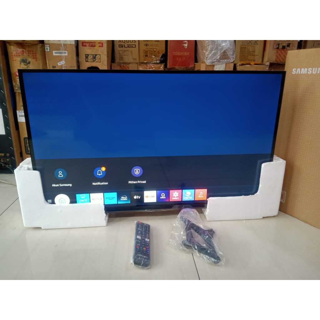 [+free packing kayu] TV LED SECOND SAMSUNG 32 INCH SMART YOUTUBE WIFI NETFLIX HDMI USB KONDISI NORMA