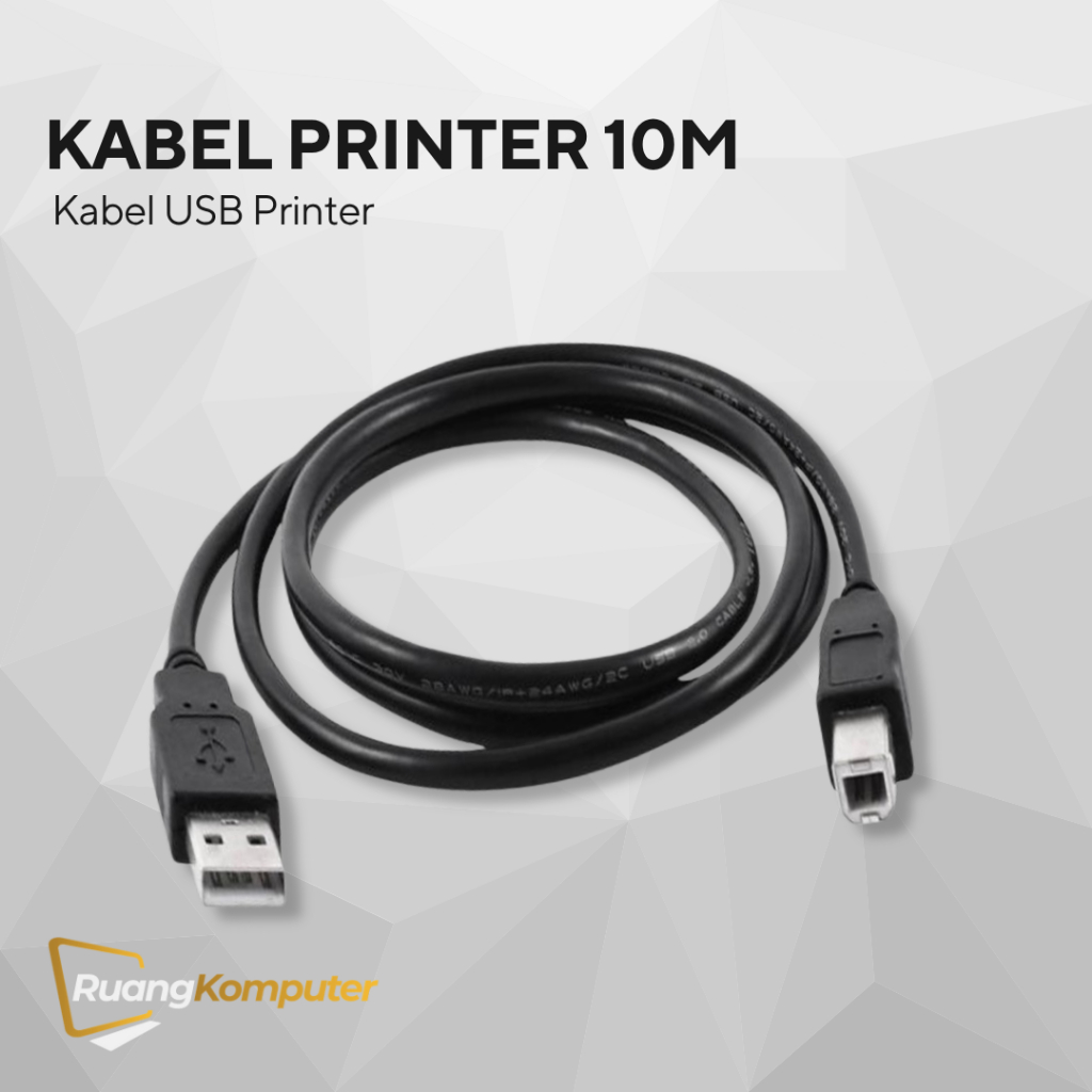 KABEL PRINTER 2.0 Panjang 10 Meter Usb Putih Murah