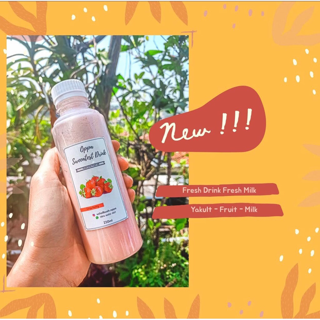 

Fresh drink fresh milk strawberry
