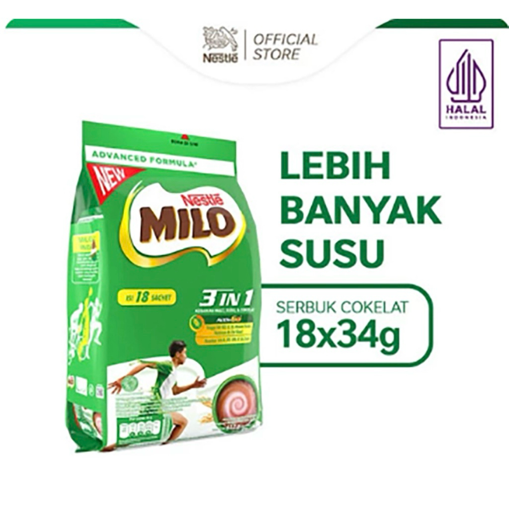 

Milo Activ-Go Minuman Serbuk Cokelat Sachet 18 x 34gr