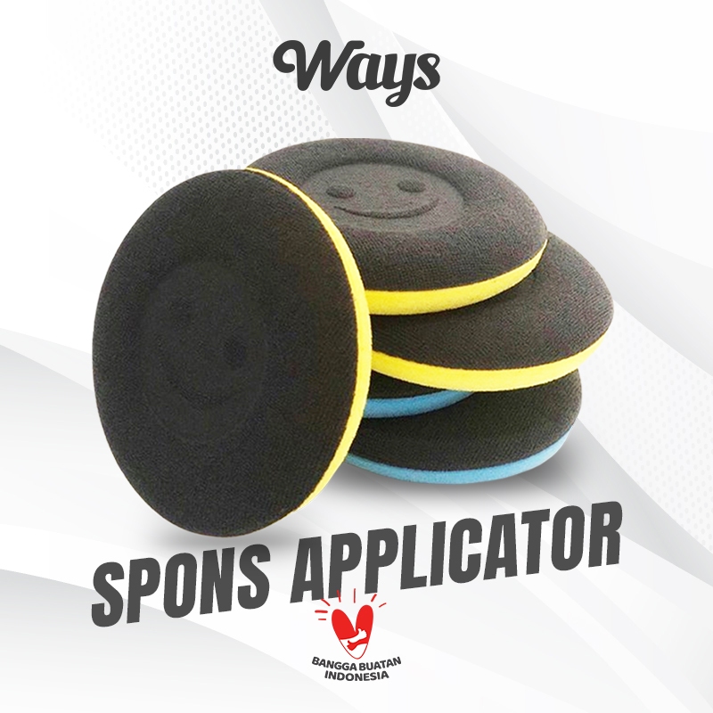 WAYS Sponge Applicator Polish Detailing Busa Foam Spon Poles Coating Wax Detailer Body Smile