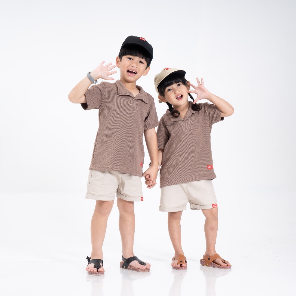 OFFICIAL 100RB 3 Pcs Kaos Polo Anak Laki-laki Bahan Knit Premium TShirt Kerah Wangki Cowok Cewek