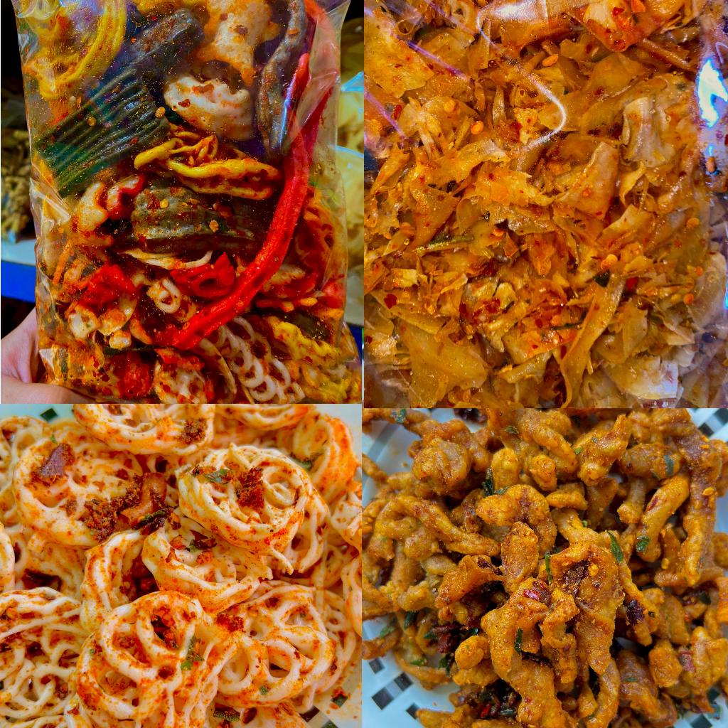

Kerupuk seblak mix/kriwil/Rafael/beton/mie/usus/batagor Pedas 250gram - Cemilan Opieuna