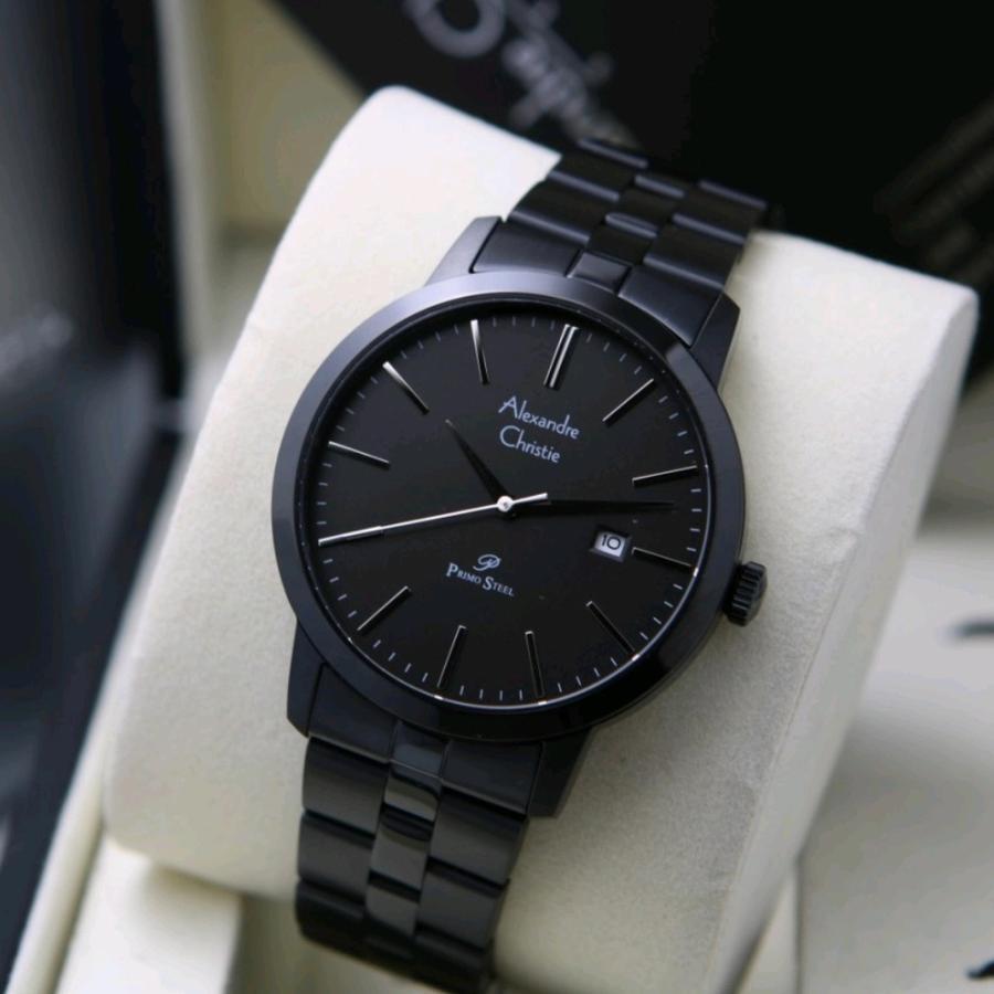 ORIGINAL Jam Tangan Pria Alexandre Christie AC 1007 / AC1007 Garansi 1 Tahun - Kulit & Rantai