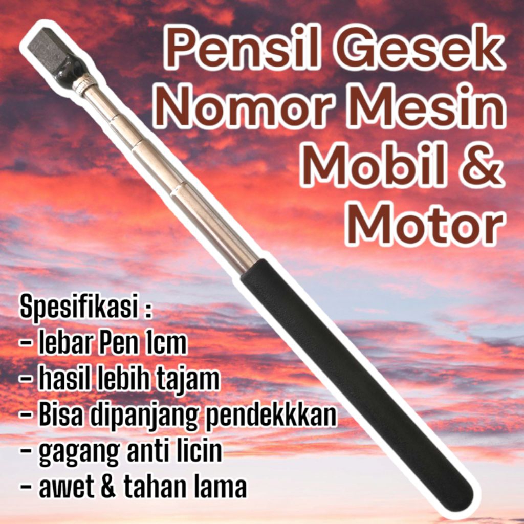 

Pensil Gesek Samsat Alat Gesek Nomor Rangka Mesin motor dan mobil