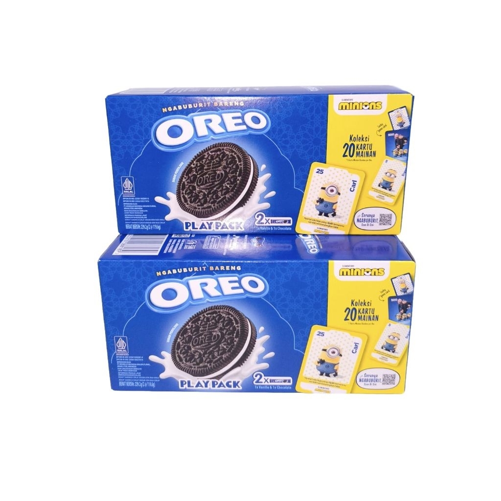 

OREO PLAY PACK ( ISI 2 PCS ) BONUS 5 PCS KARTU MAINAN DI DALAM PROMO!!!