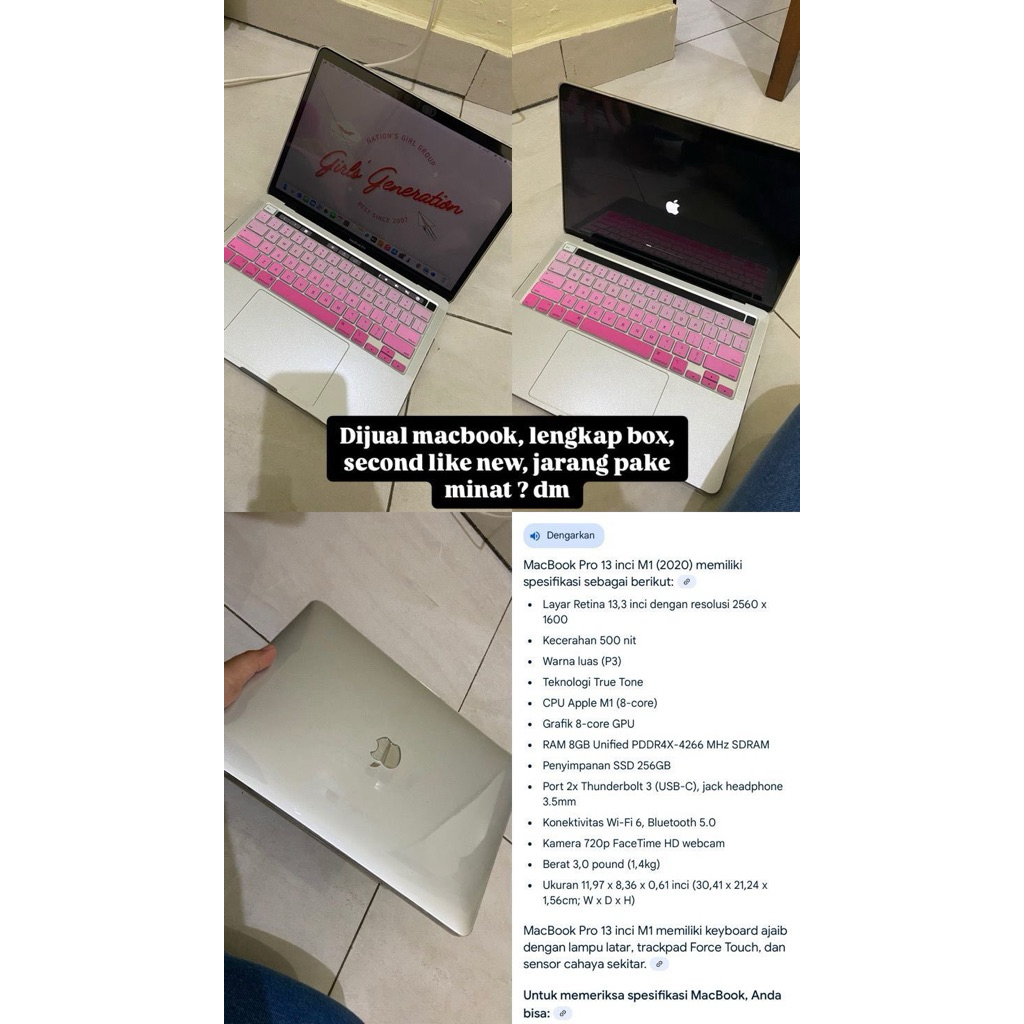 MacBook Pro 13 inci M1 2020 ex iBox