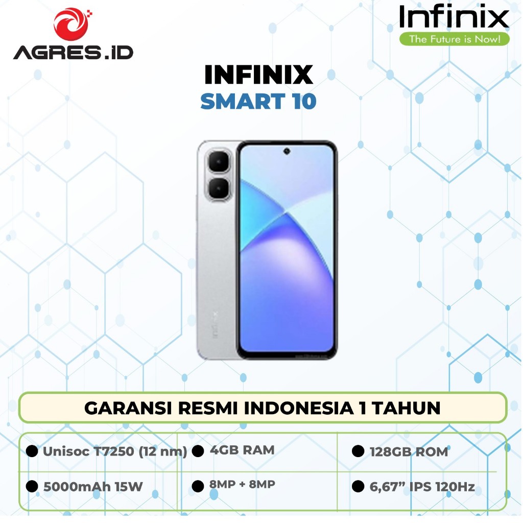 Handphone Infinix Smart 10 Ram 4Gb Rom 128Gb - Garansi Resmi
