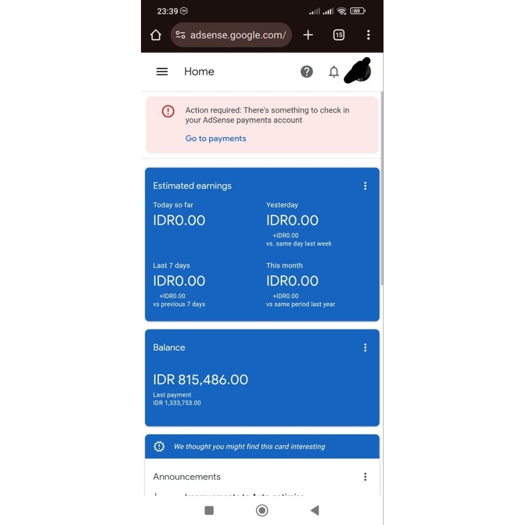 Akun adsense blog nonhosted