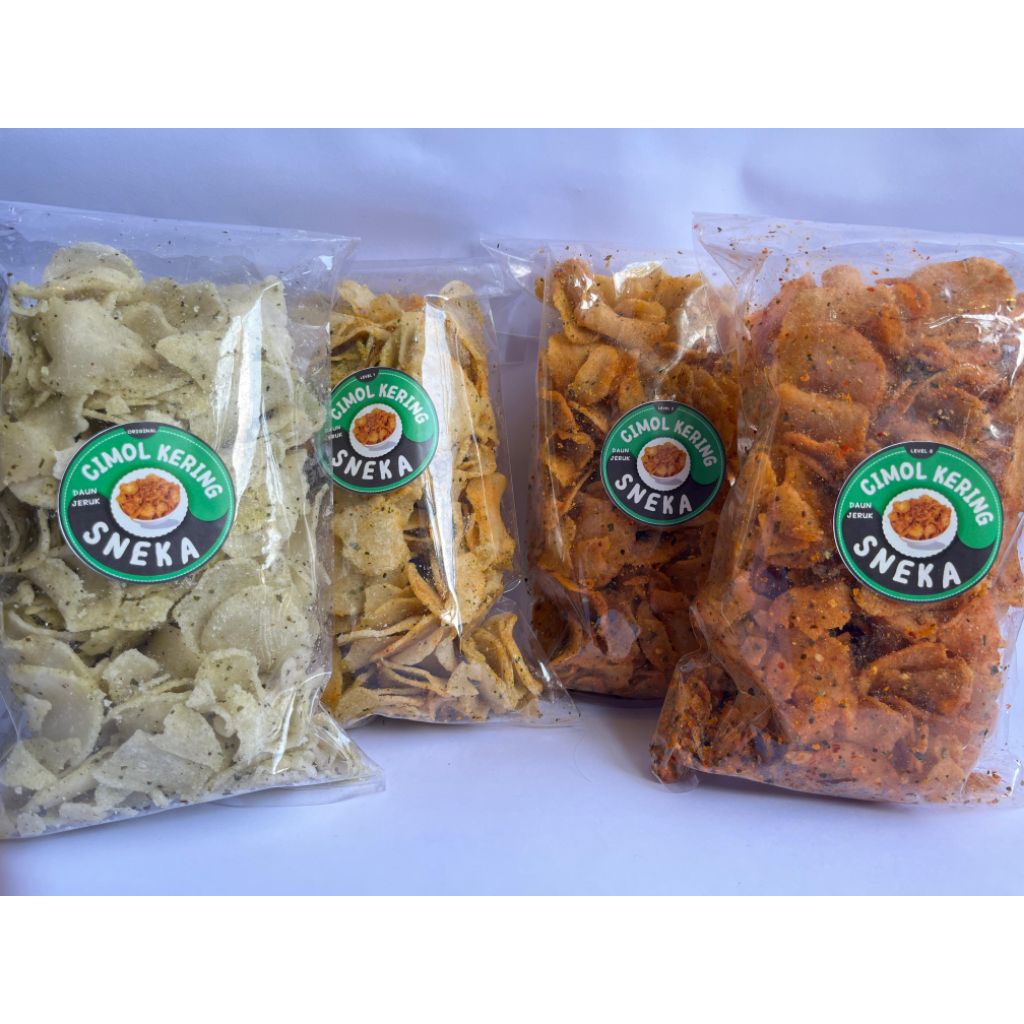

Cemilan Pedas Murah Moring Rasa Daun Jeruk Level 3 Sneka Snack Ringan Isi 250 Gram