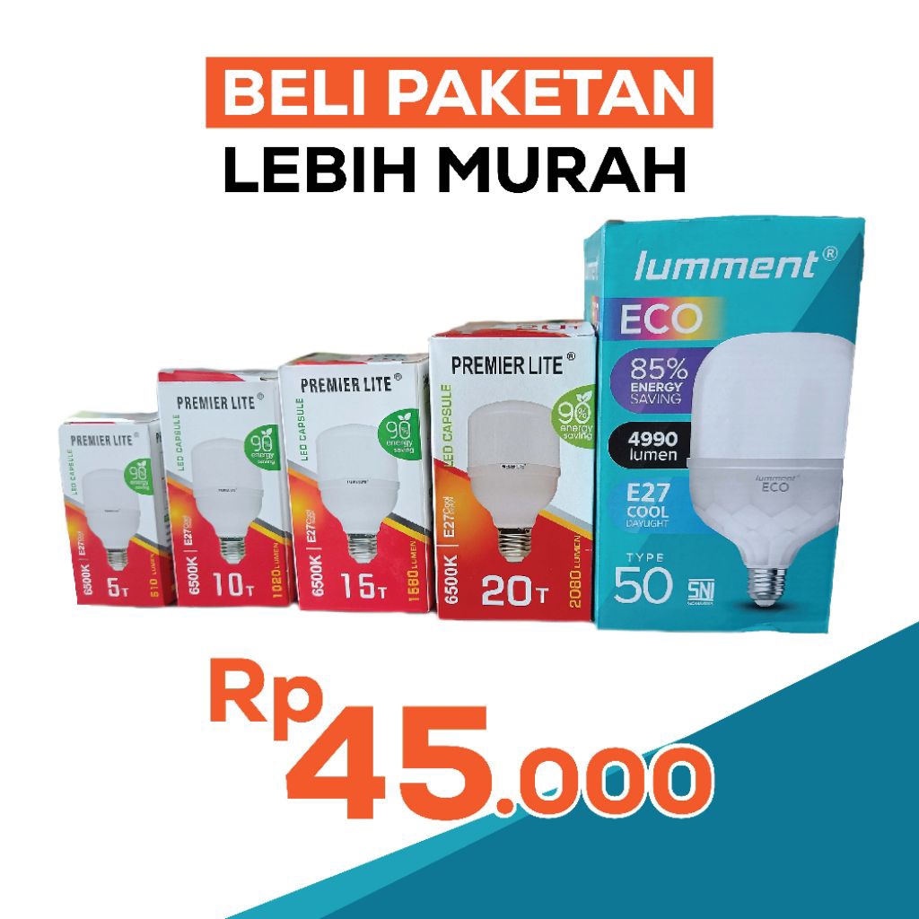 PAKETAN Lampu LED PREMIER LITE & LUMMENT