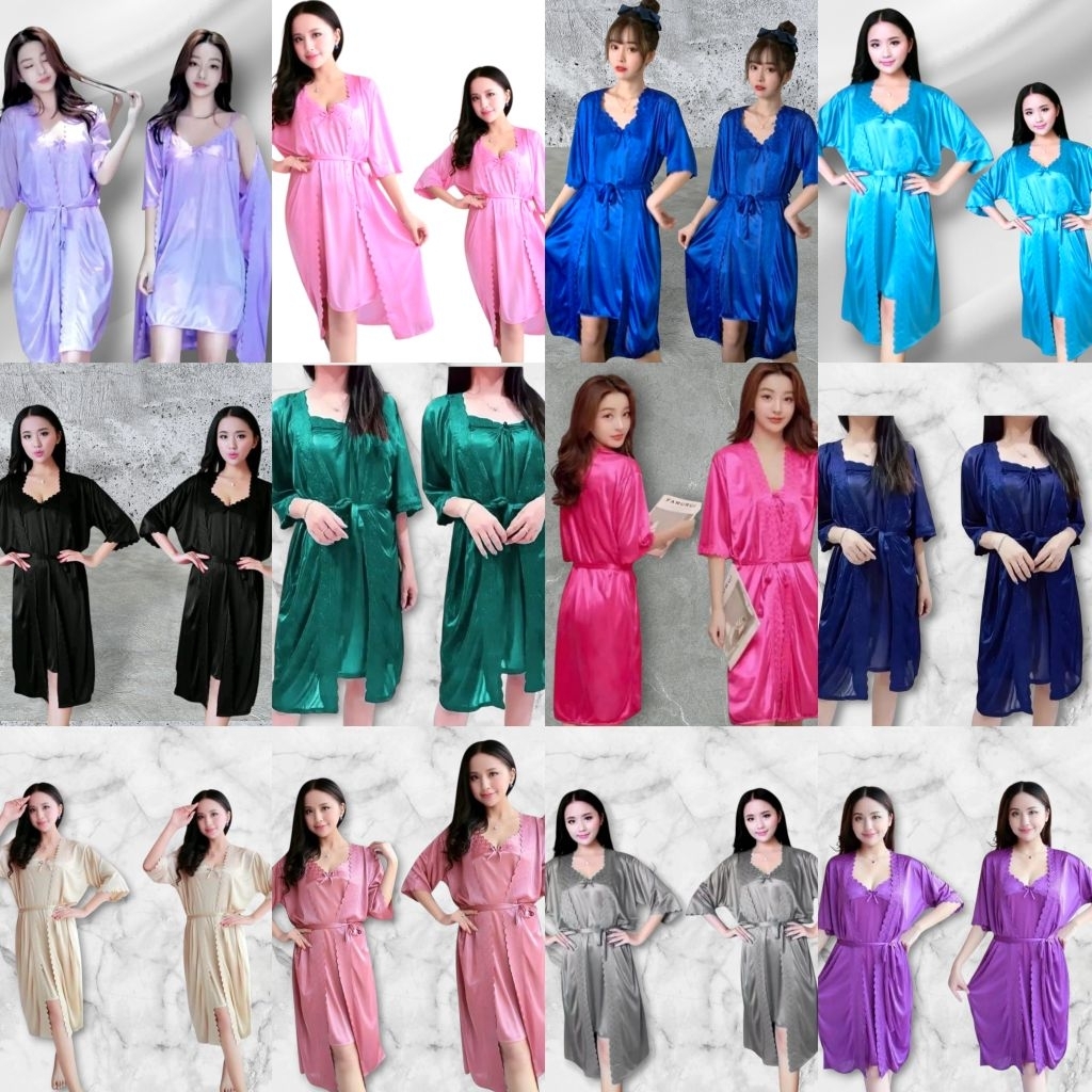 Baju Tidur Lingerie Sexy Baju Tidur Lingerie Kimono Set 2in1