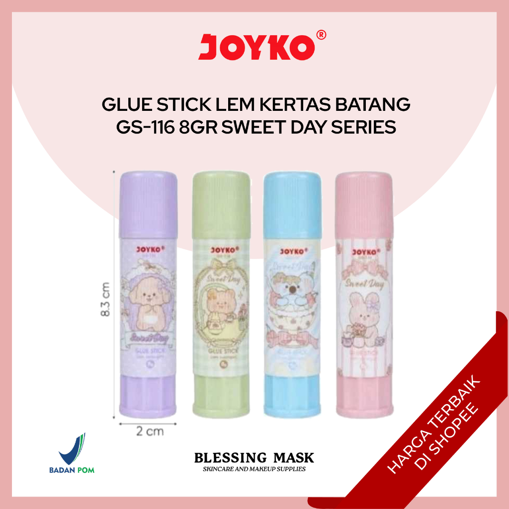 

JOYKO Glue Stick Lem Kertas Batang Joyko GS-116 8gr Sweet Day | Blessingmask ATK