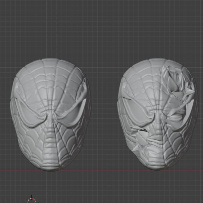 Headsculpt Head HS Spider Man Spiderman Battle Damage Normal Marvel Avengers Action Figure 006 Marve