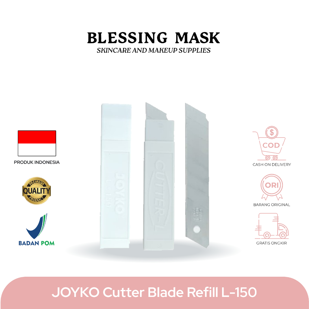 

JOYKO Cutter Blade Refill Isi Pisau Pemotong Joyko L-150 1 Tube 5 Pcs - Blessingmask ACC