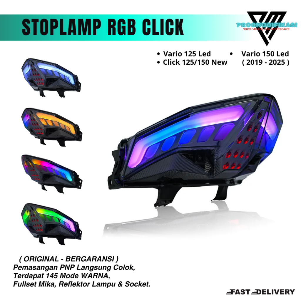 STOPLAMP RGB RUNING VARIO 125 NEW / Stoplamp Running Vario 125 150 New STOPLAMP LAZY RGB VARIO LED
