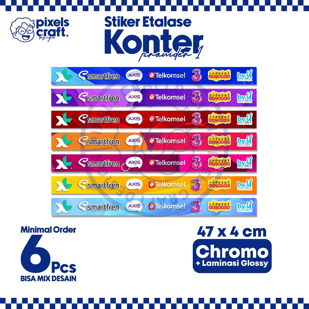 

Stiker Etalase Konter/ Stiker Display Konter/ Stiker 47 X 4 CM PROVIDER