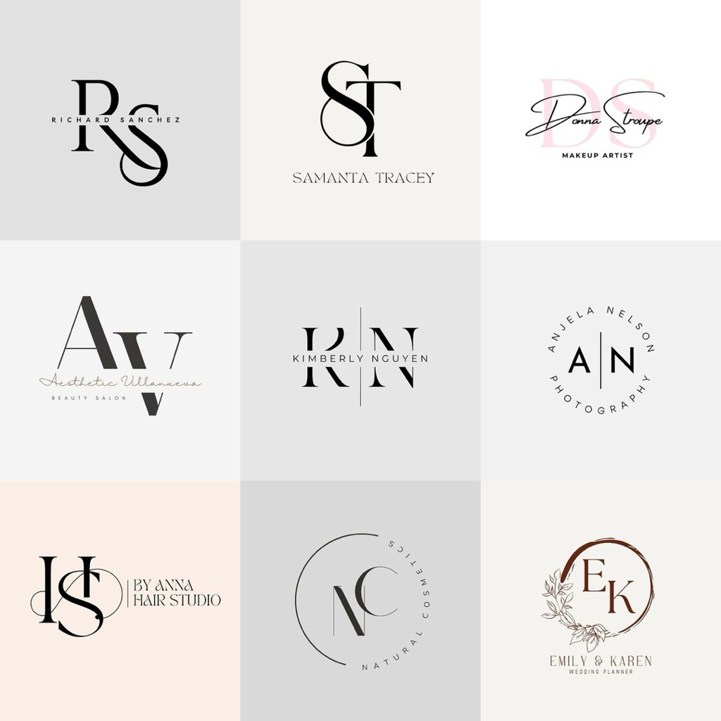 

(DRAN CUSTOM WEDDING MONOGRAM) JASA PEMBUATAN DESAIN LOGO OLSHOP BISNIS SIMPLE ELEGAN