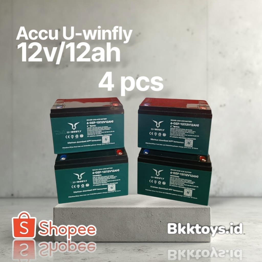 AKI SEPEDA LISTRIK U-WINFLY 12v/12ah aki 48v/12ah aki 12v/20ah