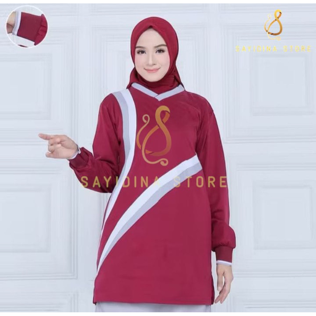 atasan baju olahraga/kaos olahraga tunik/baju olahraga wanita/kaos olahraga muslimah