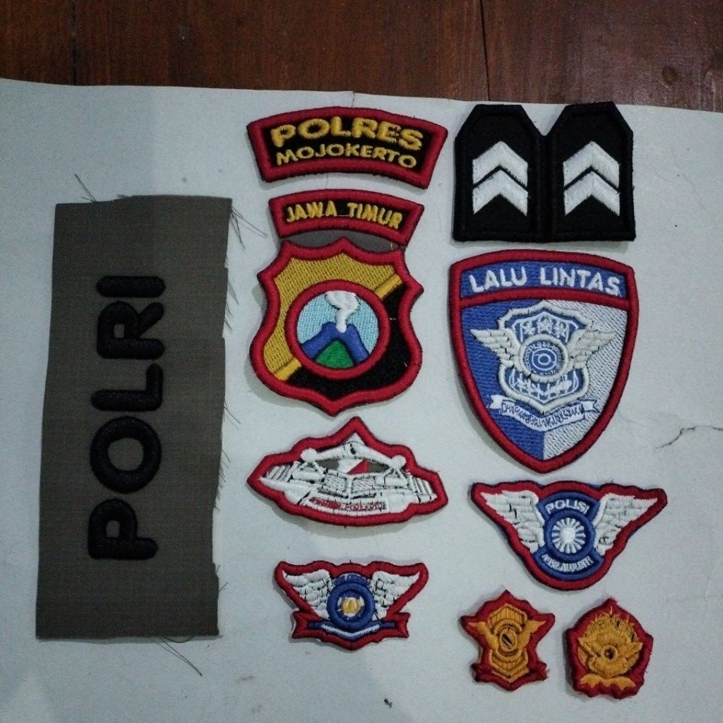 bet bordir komplit lantas/atribut bordir lantas komplit