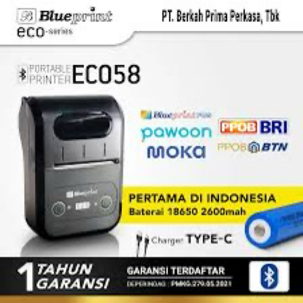 Printer Thermal Mini Bluetooth Blueprint ECO 58