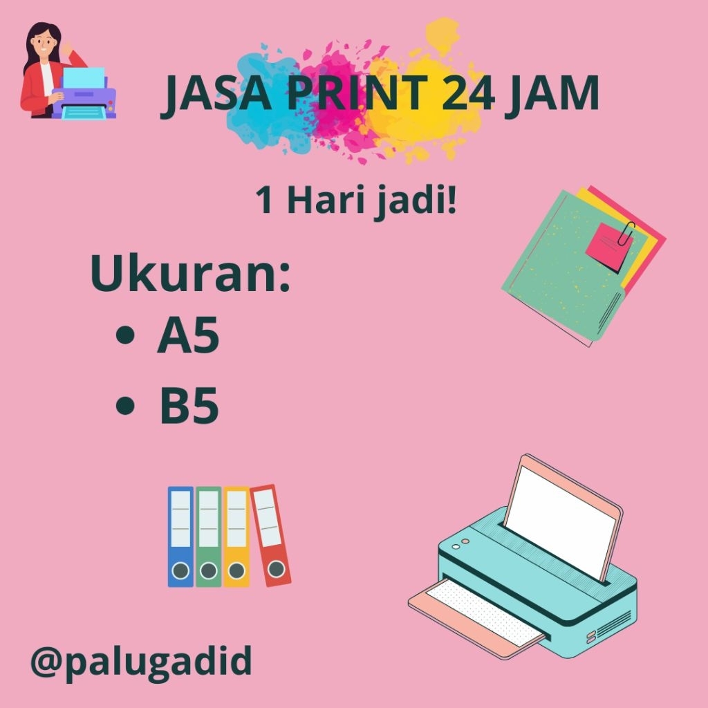 

Jasa Printer kertas Binder A5/B5