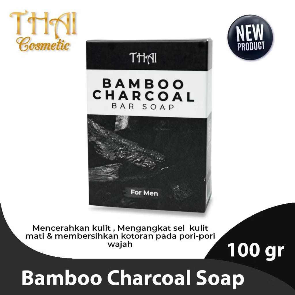 Thai Bamboo Charcoal Bar Soap 100gr | Sabun Cuci Muka Pria