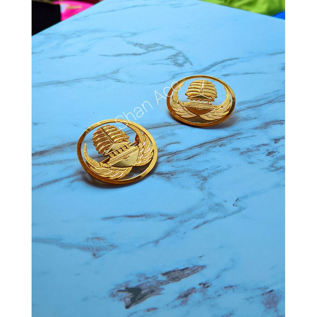 Pin Korpri Bulat Lapis Emas,Bros Korpri ASN PNS