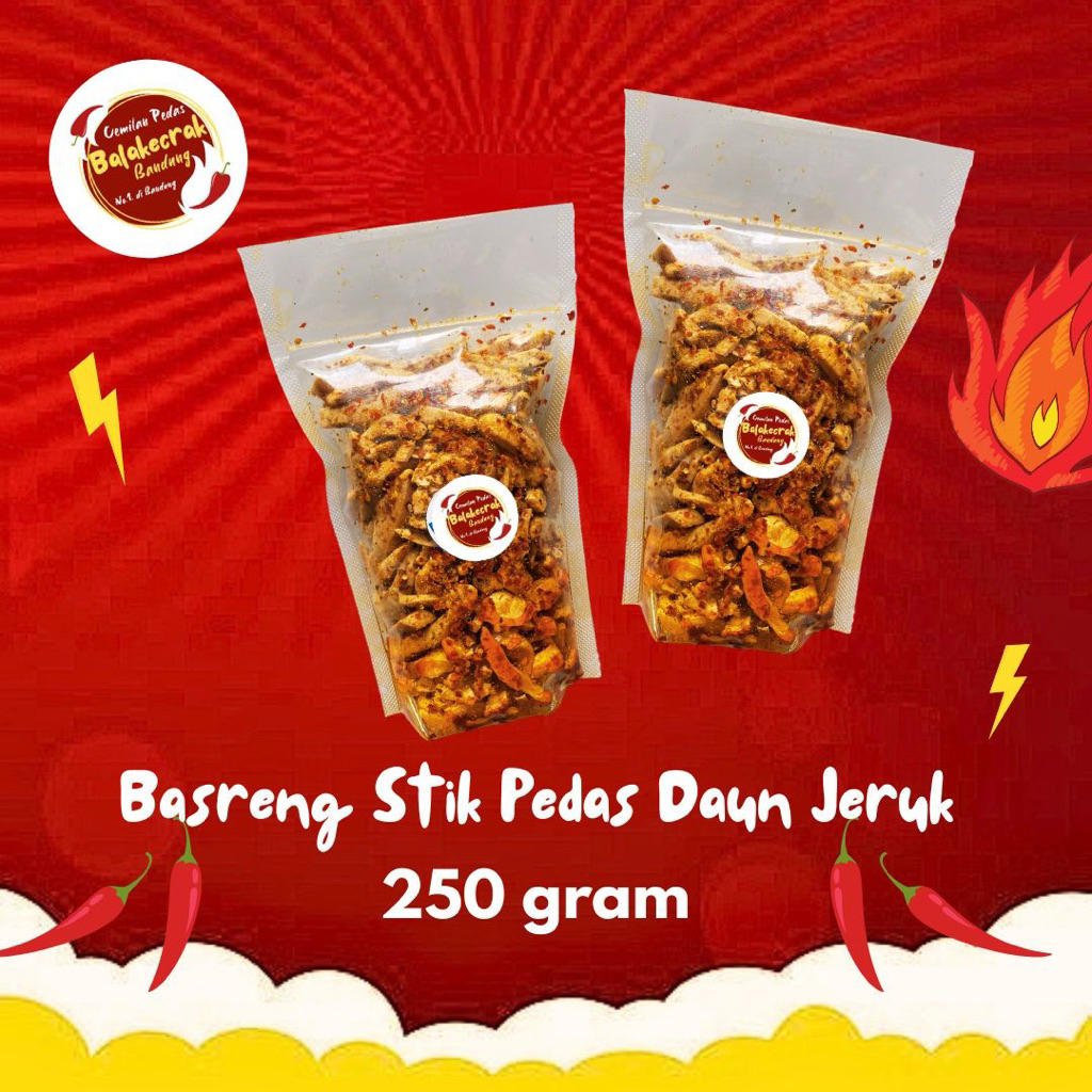 

Basreng Sebring 250 gram Pedas Daun Jeruk dan Balado Cikruh