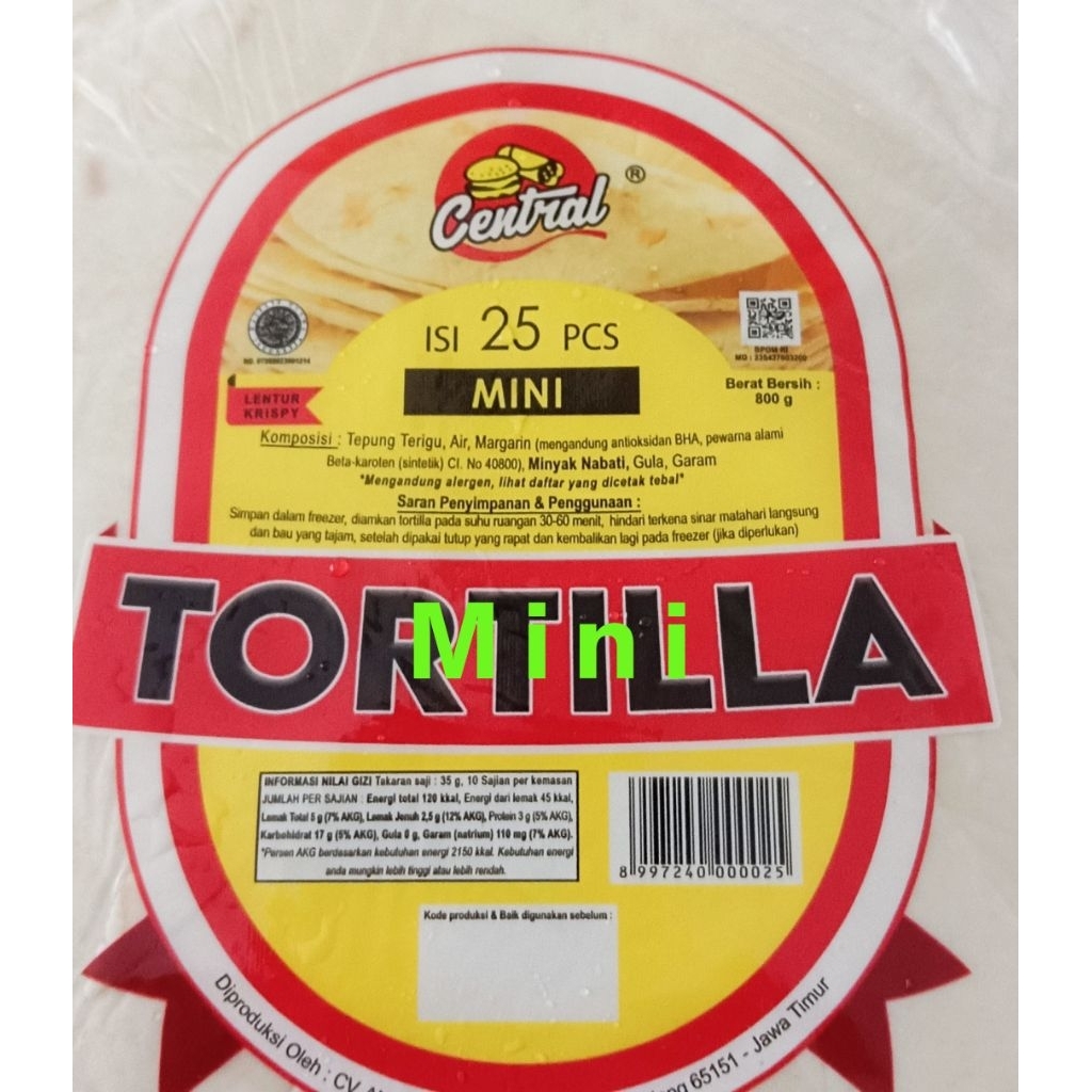

Tortila Kulit Kebab Mini Original Premium isi 25