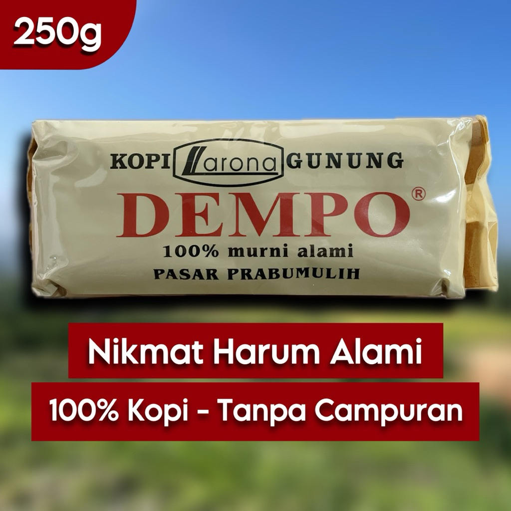 

Kopi Dempo 250g | Kopi Larona Gunung Dempo | Kopi Bubuk Hitam Robusta Semendo Muara Enim Khas Sumatera Selatan
