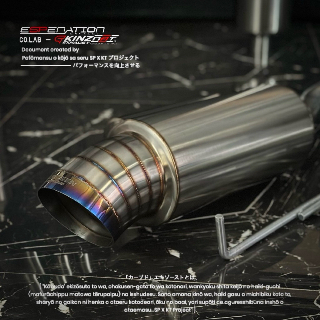 Bolt on Knalpot Honda Jazz Ge8 Muffler Curved One espenation with Droning killer - Bolt on knalpot J