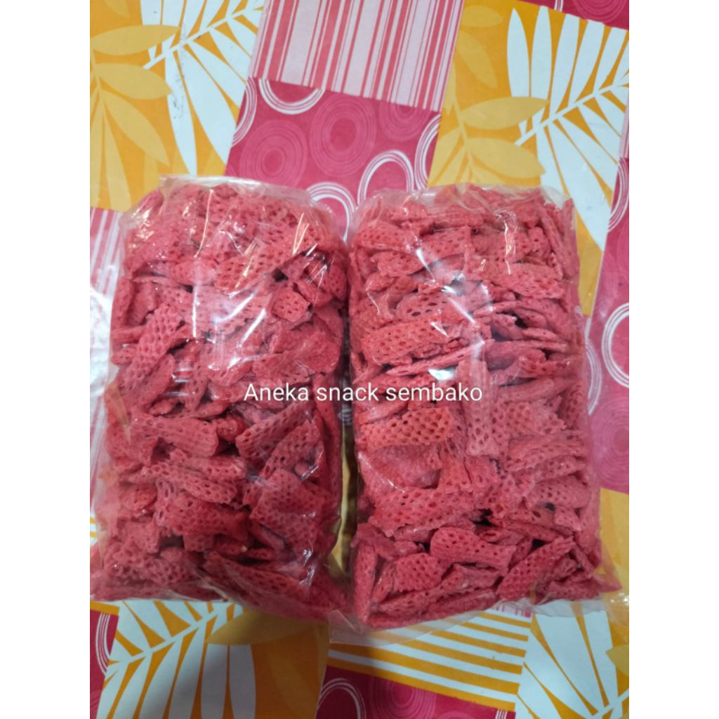 

Kerupuk Bentuk Ikan Kembung Kemasan 500gr