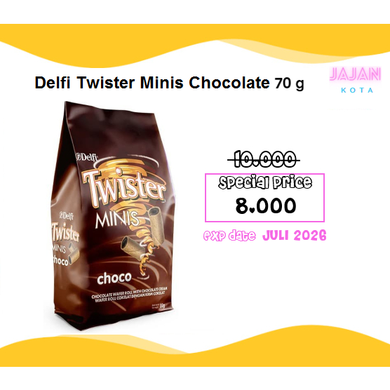 

Delfi Twister Minis Chocolate 70 gram
