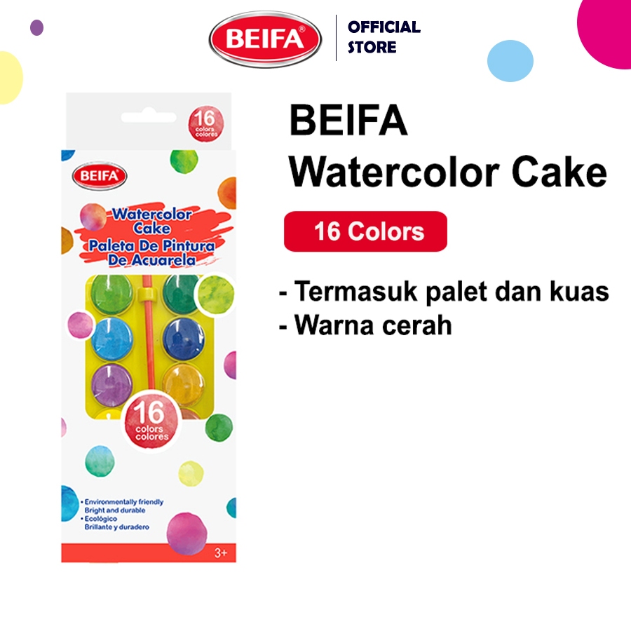 

Beifa Water Color Cakes / Cat Air 12 dan 16 Warna Termasuk Palet dan Kuas DD5 DD107