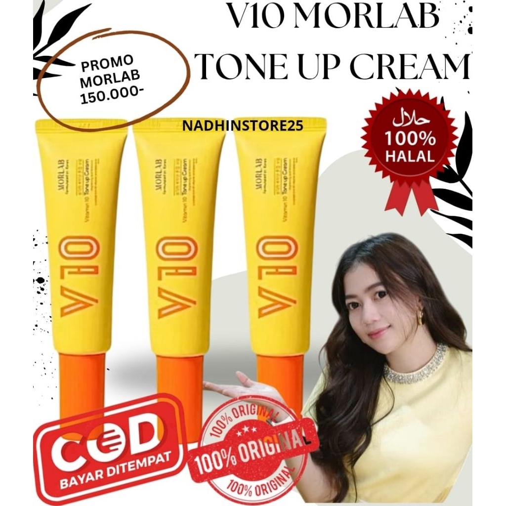 READY V10 MORLAB TONE UP CREAM MORLAB MENCERAHKAN