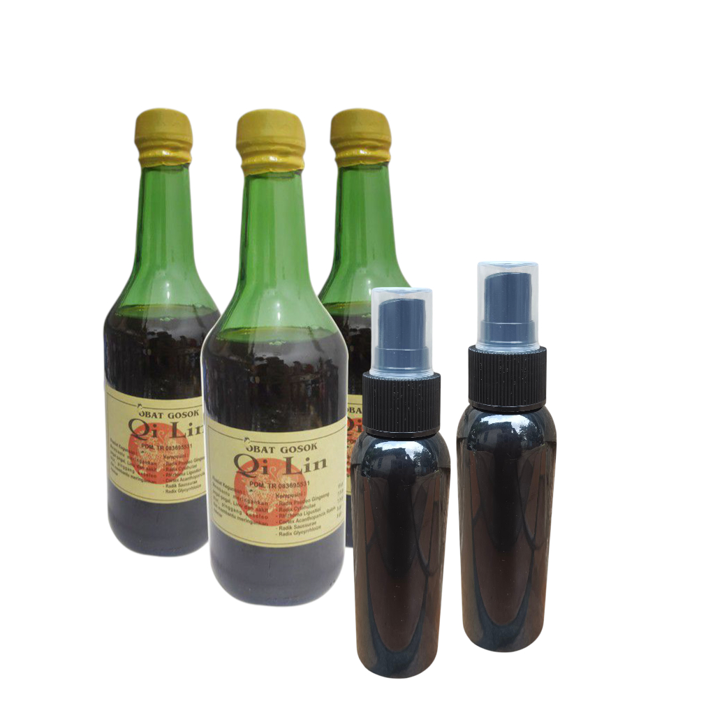 120ml arak gosok QILIN ; arak QILING spray botol ; arak gosok china ; pegal linu keseleo pegal pegal
