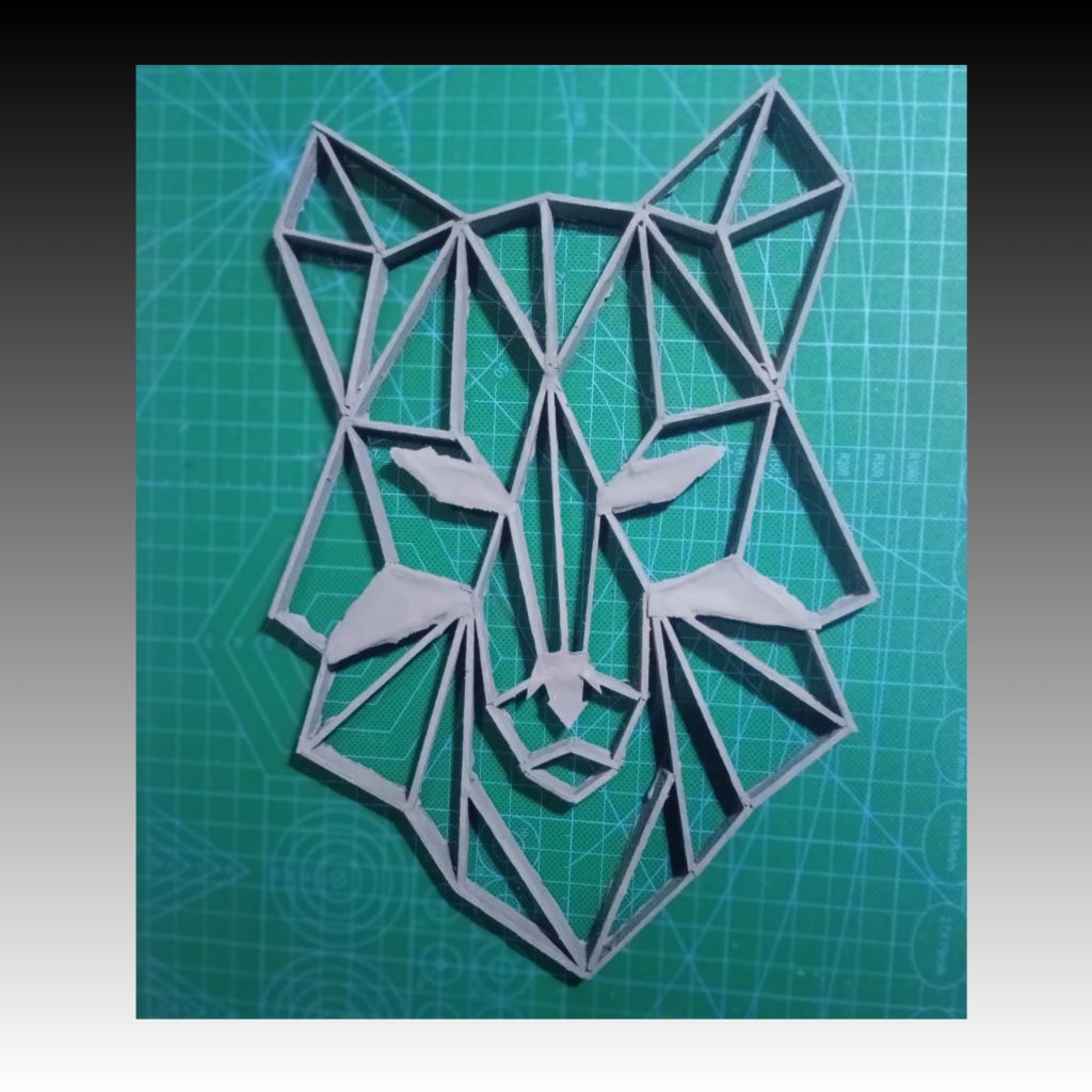 Hiasan Dinding Aestetic Geometris Serigala