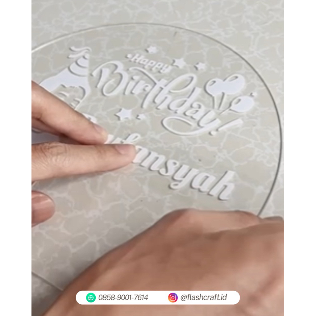 Akrilik LED Bulat Hadiah Ulang Tahun | Kelahiran | Pernikahan | Engagent | Design Custom