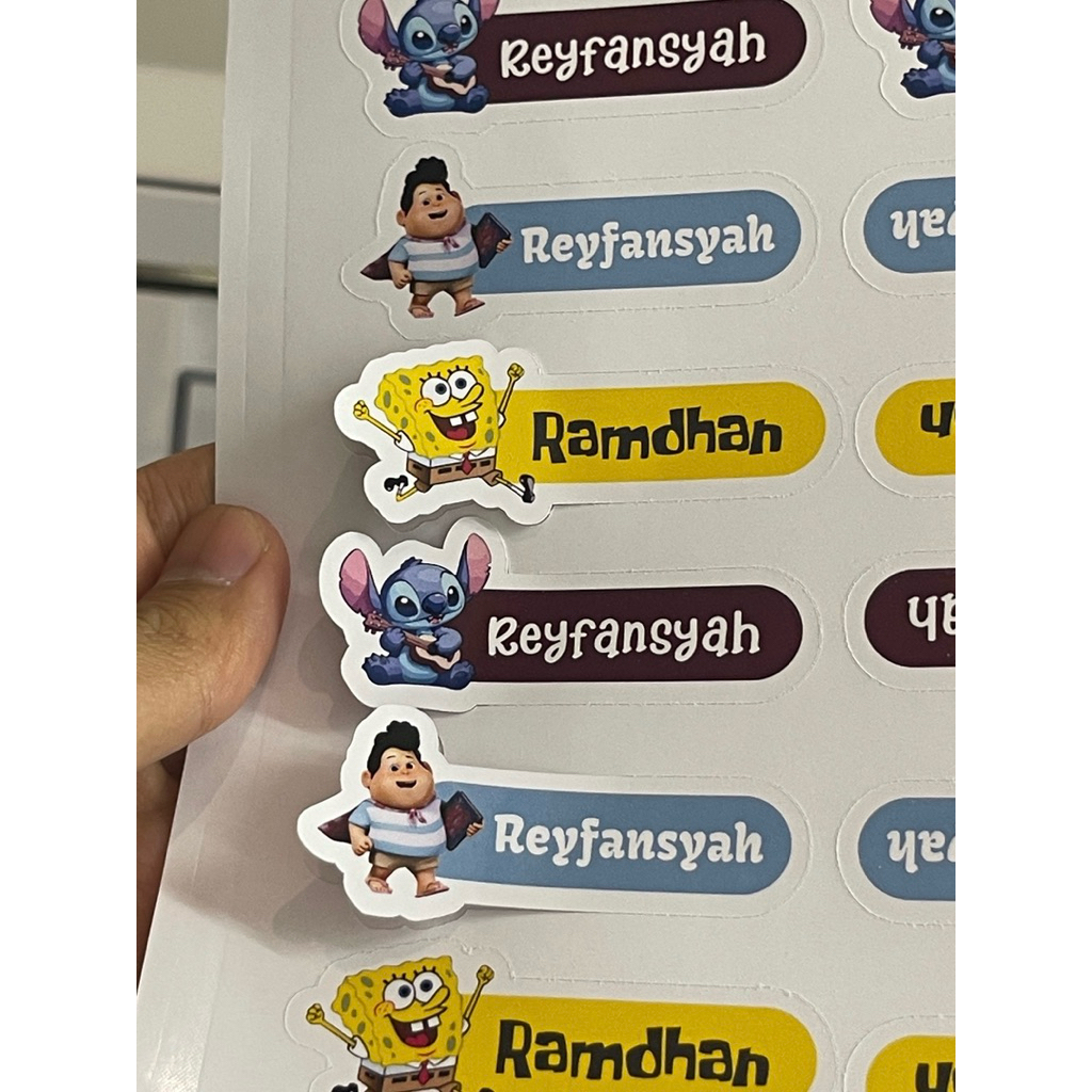 

Stiker Label Nama | Sticker Nama Anak Sekolah | Design Custom