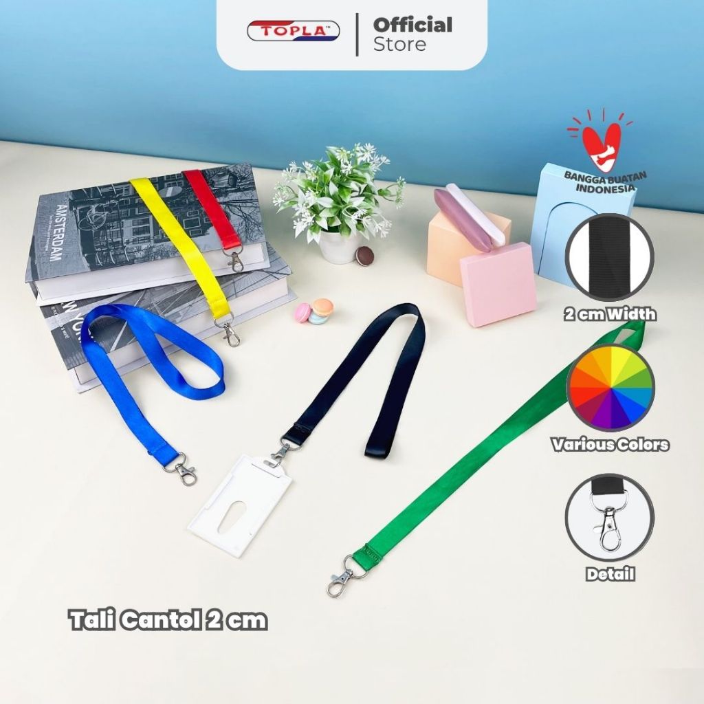 

TOPLA Tali Lanyard ID Card Cantol 2cm Merk Topla - Tali Cantol Berkualitas