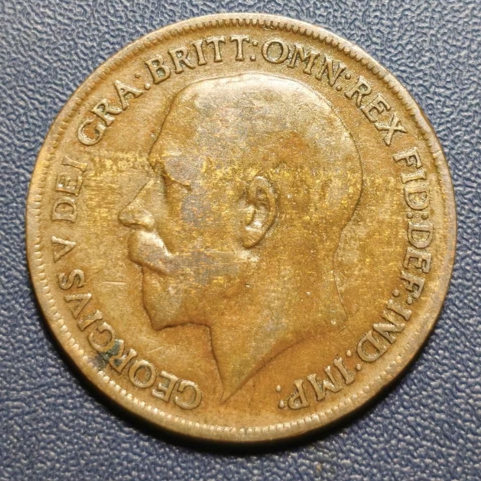 Koleksi Koin United kingdom 1 Penny George V Tahun 1922