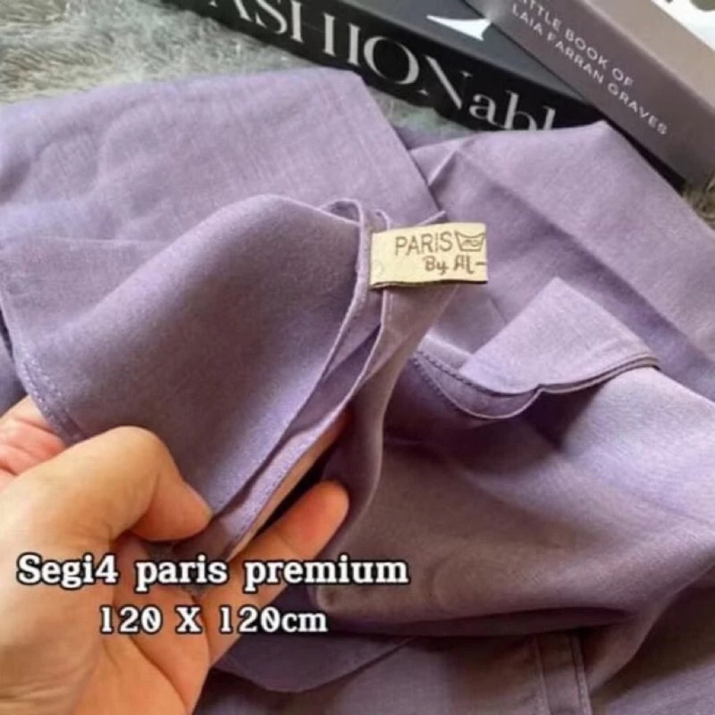HIJAB SEGIEMPAT PARIS PREMIUM SYARI 120X120 Cm ORIGINAL ALMAHIRA