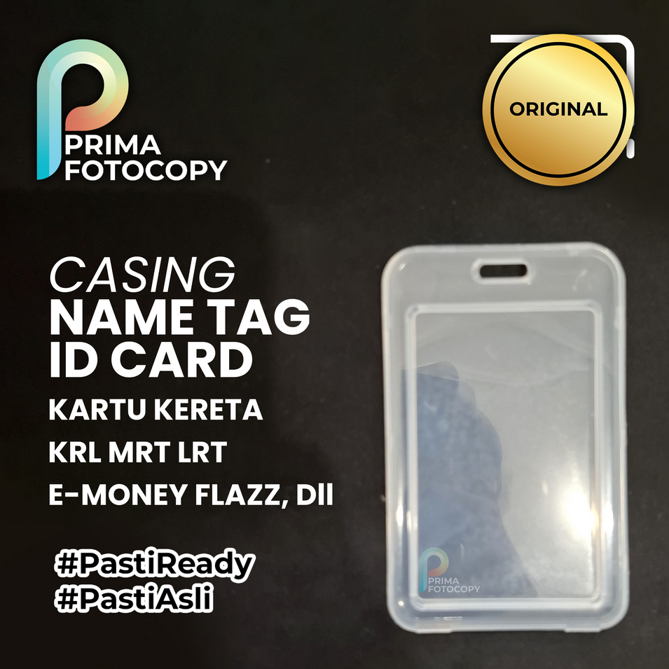 

Tempat ID Card Transparan 2 Sisi Kartu Casing Kartu Kereta KRL MRT LRT E-MONEY FLAZZ Transparan Bening 2 muka Frame Casing Id Transparan 2 sisi Kartu Pegawai Vertikal Card Case Photocard
