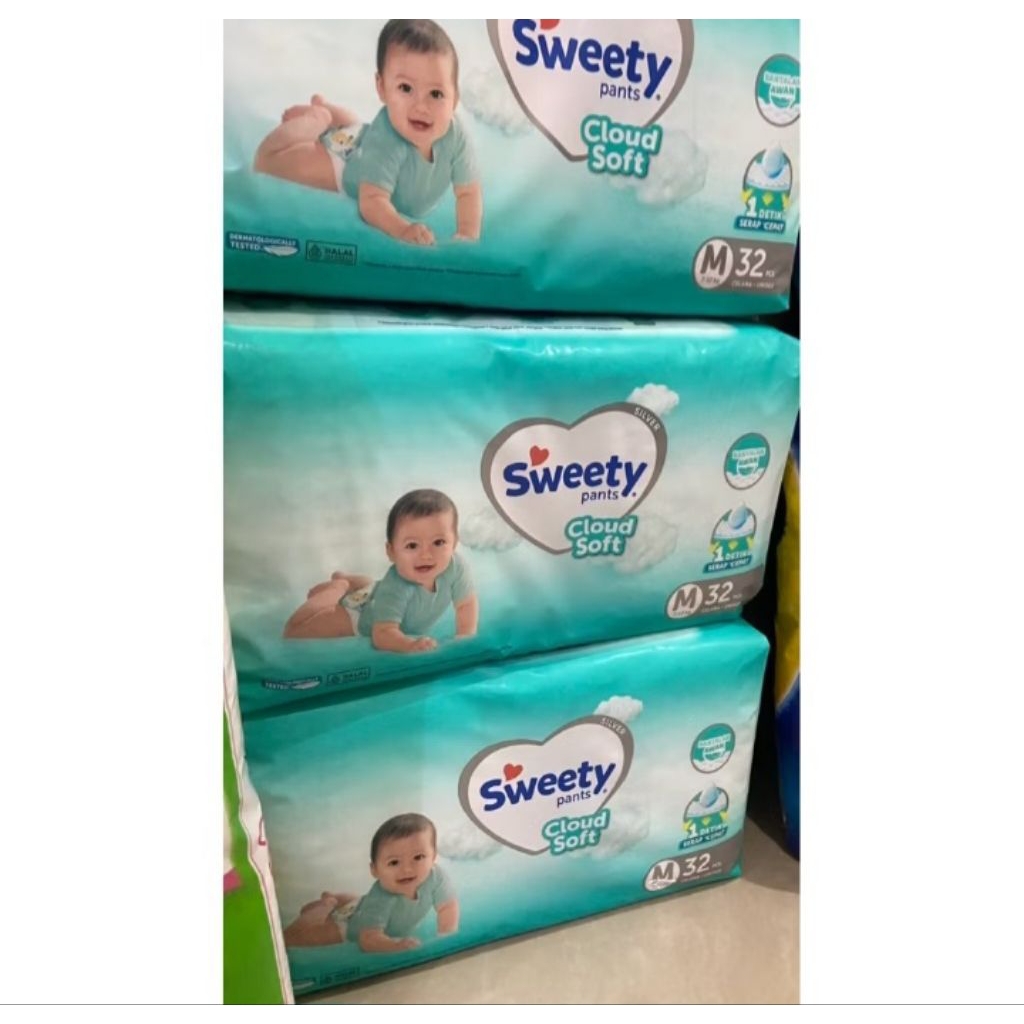 Sweety Silver Pants ukuran S M L XL | Popok Sweety Celana