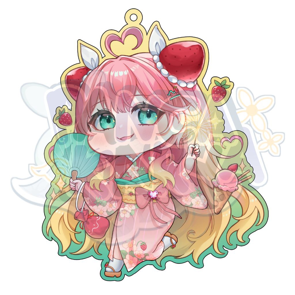 Keychain Pinku Rimu (Yukata Version)