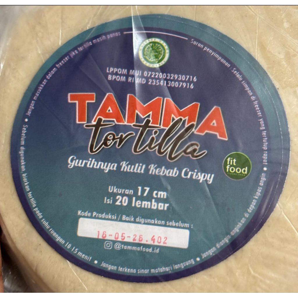 

Tortilla Tamma Size 17 Cm. 1 pack Isi 20 Lembar